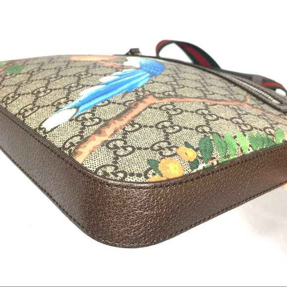 Authentic Gucci Tian crossbody unisex bag brown monogram coated bengal canvas - Picture 8 of 16